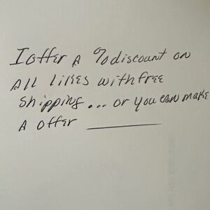 Handwritten Note Offering Discount